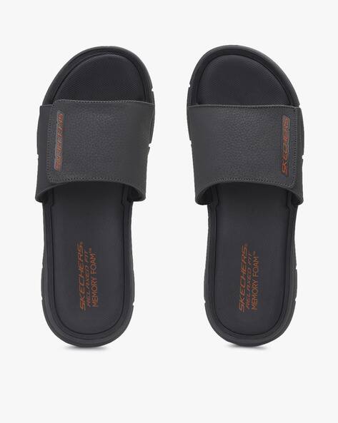 skechers equalizer 4.0 slides with velcro strap