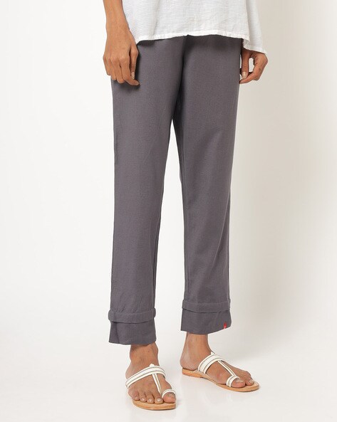 Textured Mid-Rise Pants Price in India