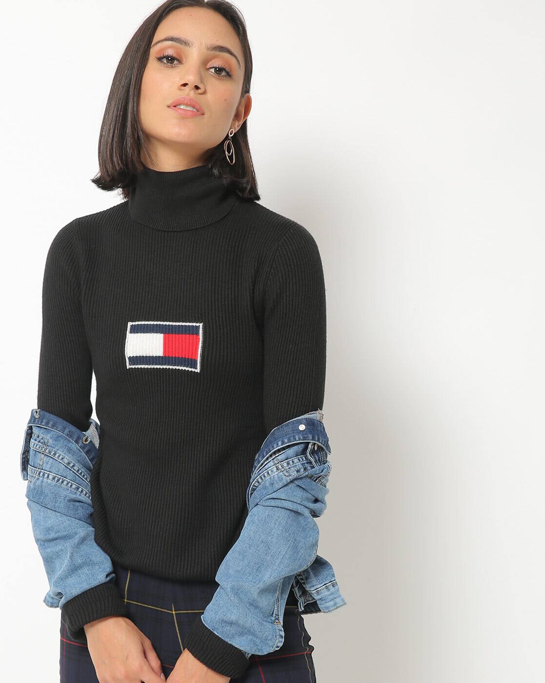 tommy hilfiger black sweater