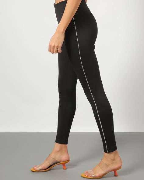 JupiterGear High-Waisted Pilates Leggings with Side Pockets & Mesh Panels  (A940)