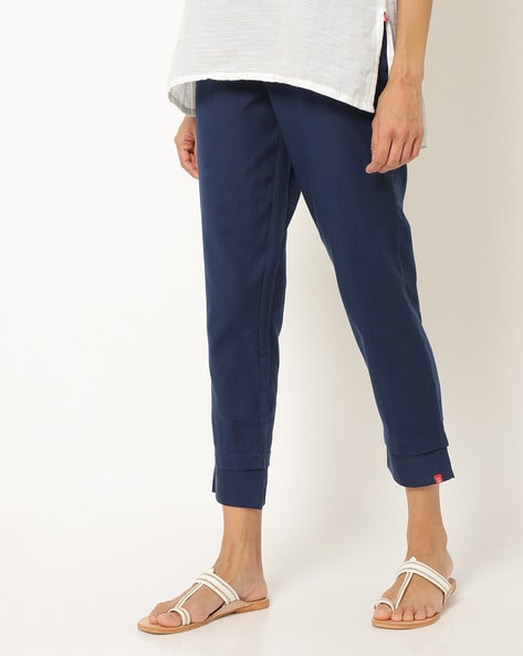 Textured Mid-Rise Pants Price in India