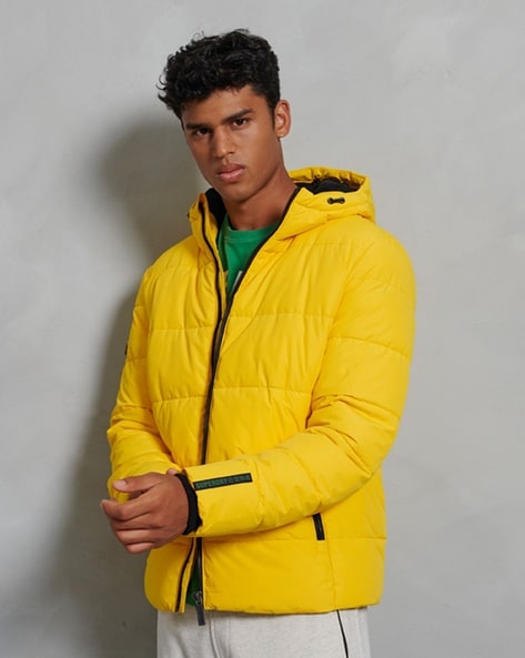 Yellow superdry sale coat