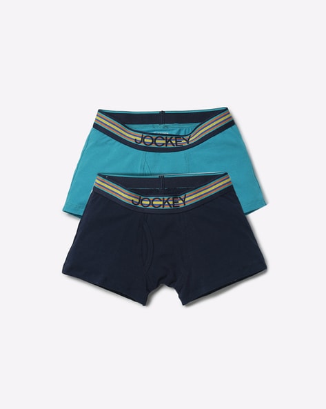 Buy Blue & Green Boxers for Boys by Jockey Online