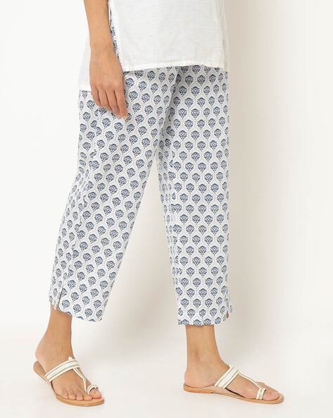 Mid-Rise Printed Ankle-Length Pants Price in India