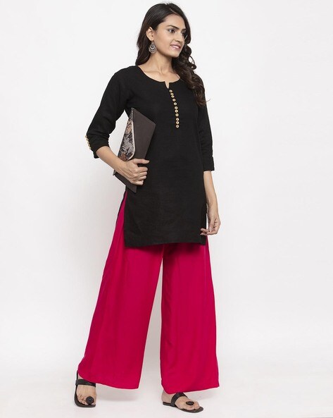 Buy Magenta Trousers & Pants for Women by NEUDIS Online