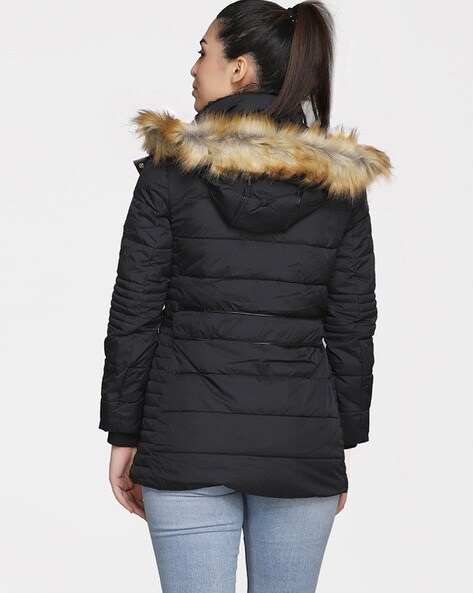 Buy online Piping Detail Faux Fur Jacket from jackets and blazers and coats  for Women by Madame for ₹4899 at 4% off | 2024 Limeroad.com