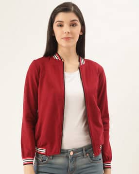 Belle Fille Full Sleeves Jacket with Zip Detail