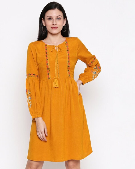 Pantaloons yellow dress best sale