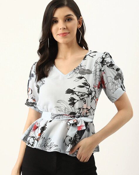 A-Line Top with Puff Sleeves