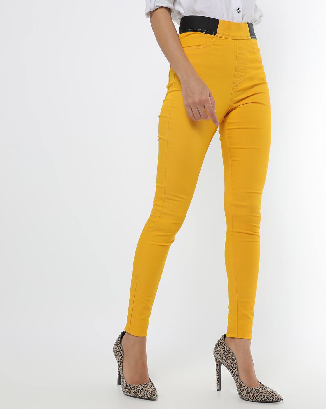 Yellow jeggings Clearance
