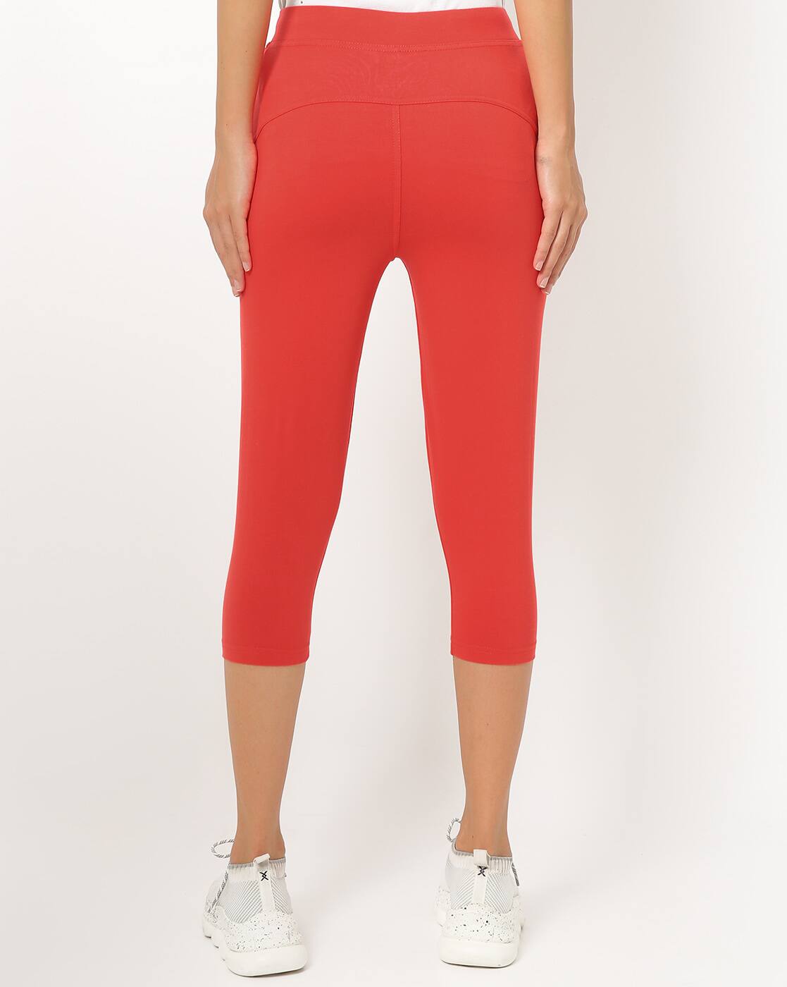 Buy Coral Orange Leggings for Women by 