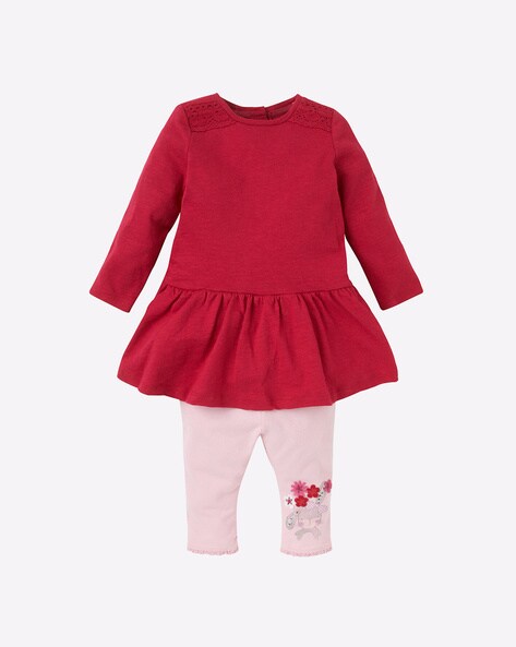 Little Me Baby Girls Dress Leggings Outfit Red White Tulle Overlay 6 Months  New | eBay