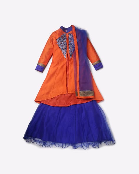 612 League Printed A-line Kurta Skirt & Dupatta Set