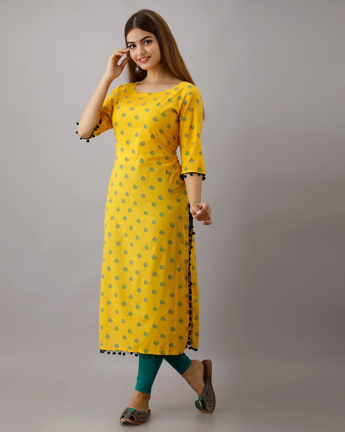geometric print kurti