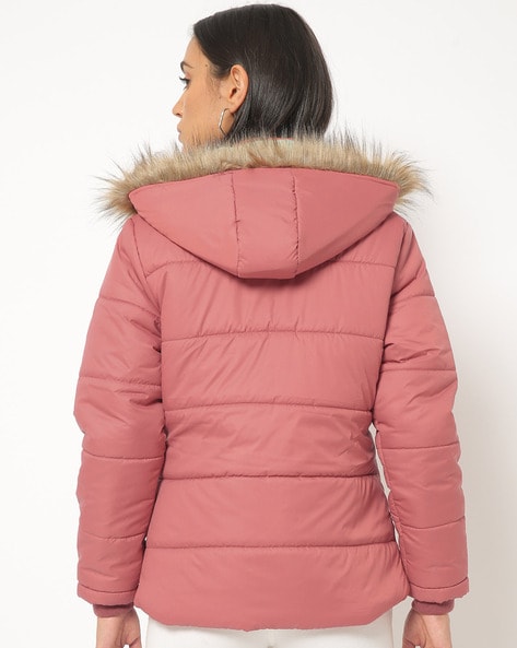 rose pink winter coat