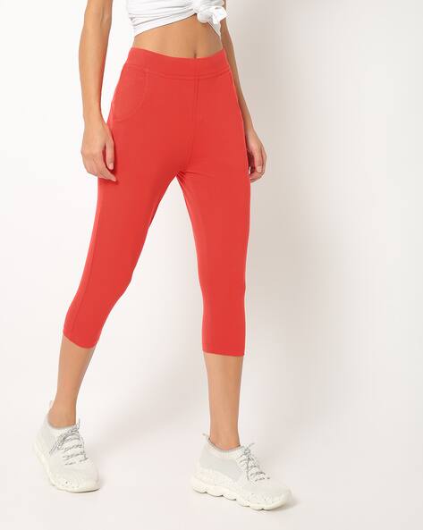 Buy Coral Orange Leggings for Women by 