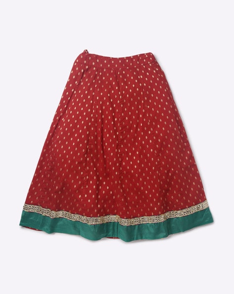 Buy 612 LEAGUE Girls Layered Brocade Lehenga Choli Set | Shoppers Stop