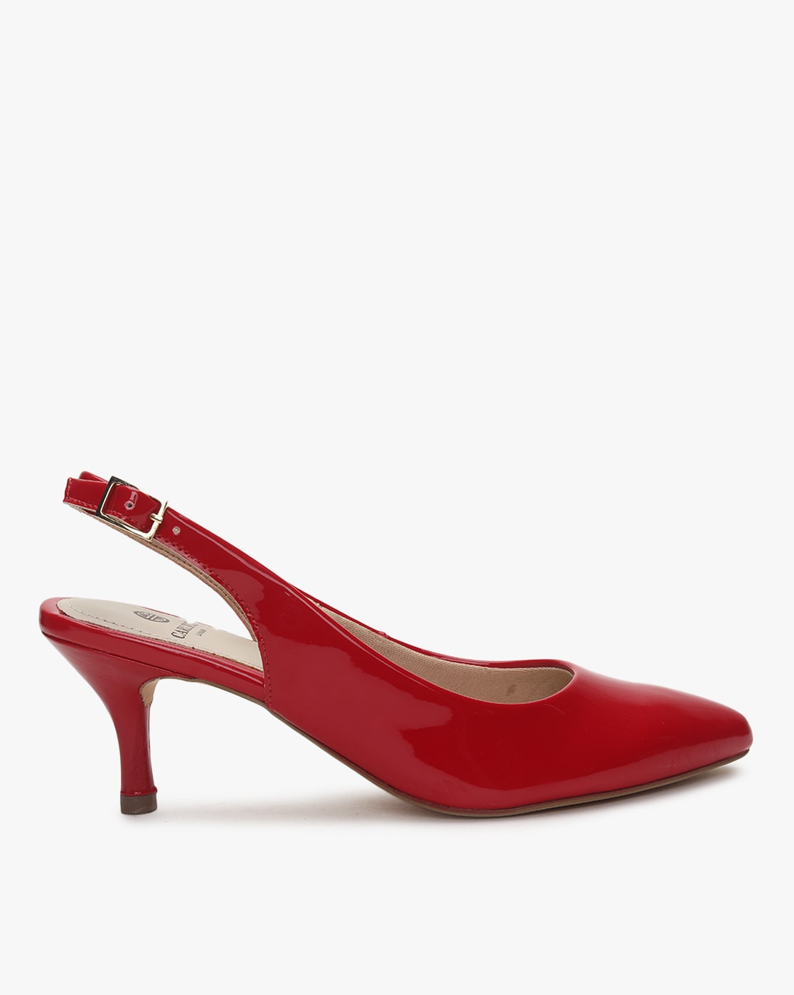 Red kitten heel deals shoes new look