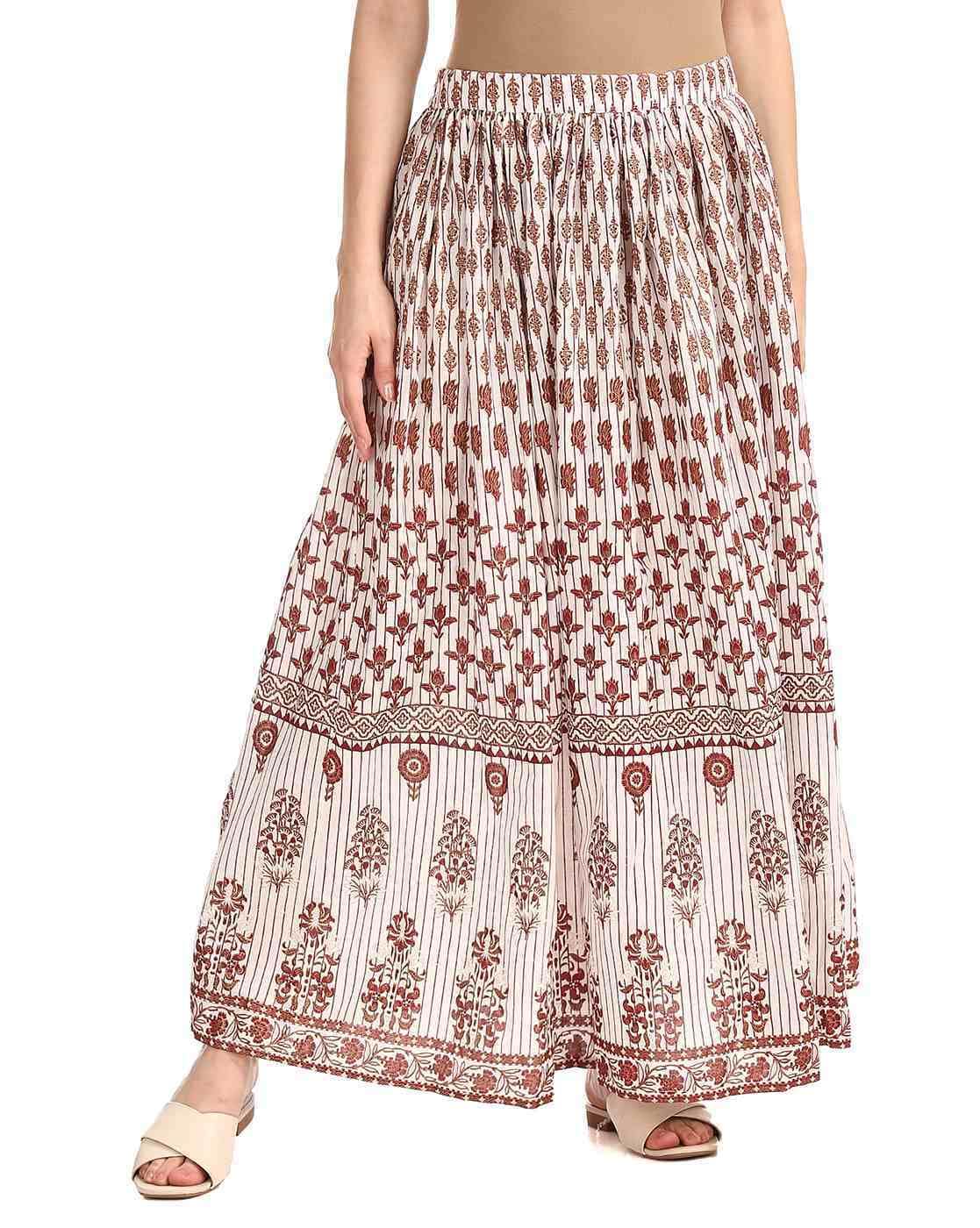 cotton skirts online white