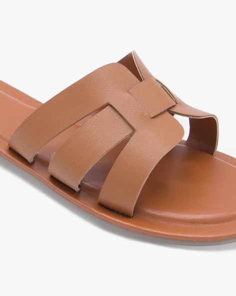 Slip on tan discount sandals