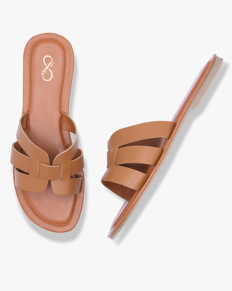 Multi Strap Slip On Sandals