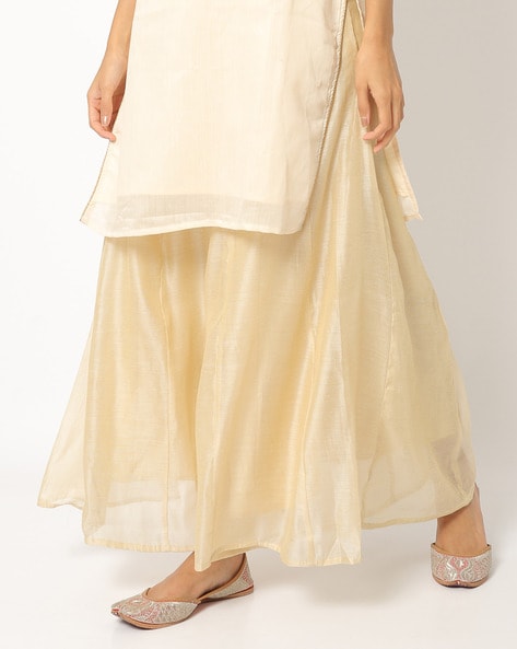 Textured Mid-Rise Sharara Pants Price in India