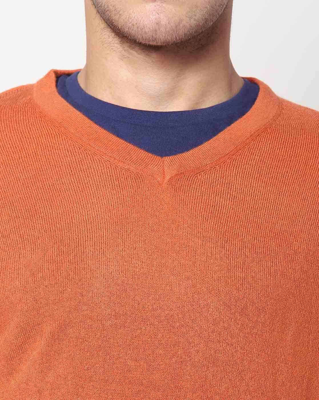 orange sweater