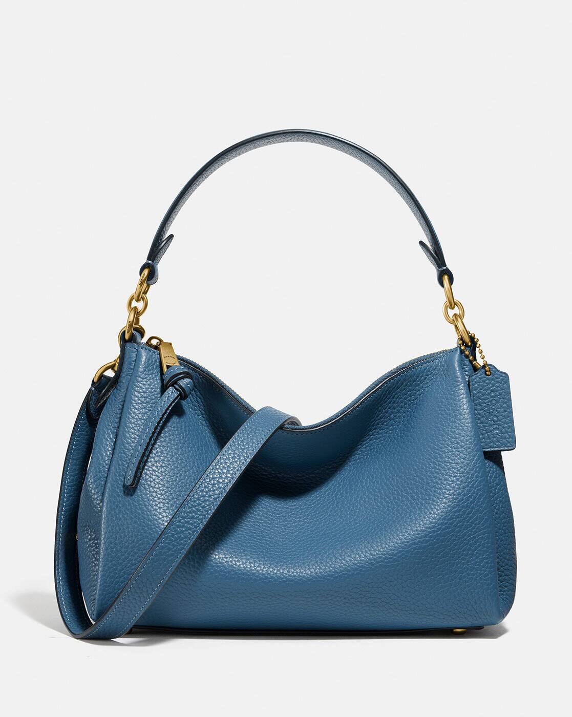バッグ Coach Signature Soft Clip Hobo Bag Blue Coach Signature Soft Clip Hobo Bag Blue - メルカリ