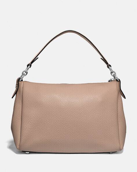 Buy Coach Soft Pebble Leather Shay Crossbody Bag | Beige Color 
