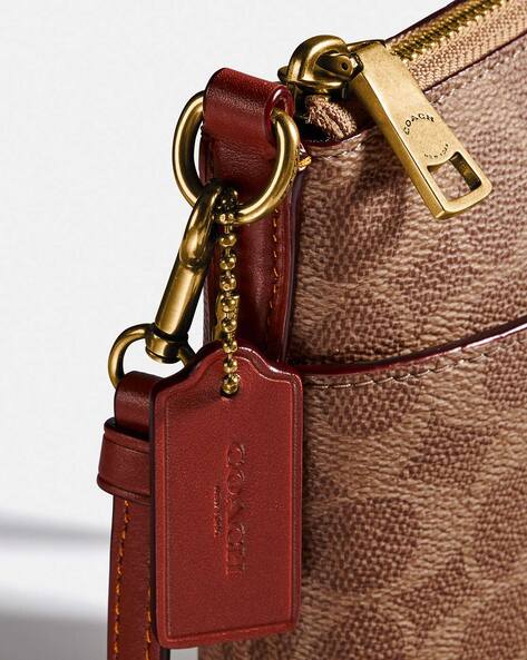 Coach Brown Signature Coated Canvas Crossbody Bag Coach