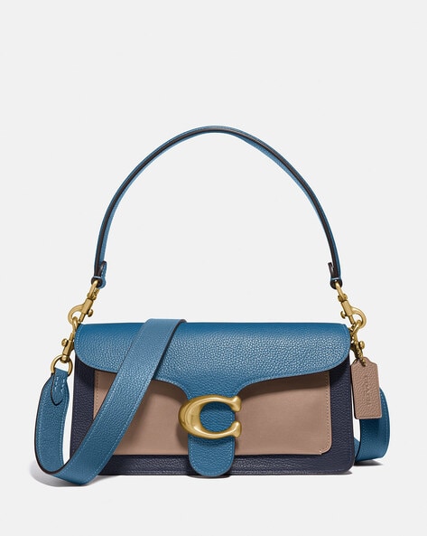 Coach Tabby 26 Leather Shoulder Bag Blue