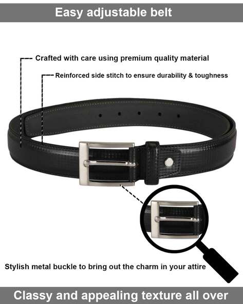 Textured Alphabet R Buckle Classic Belt