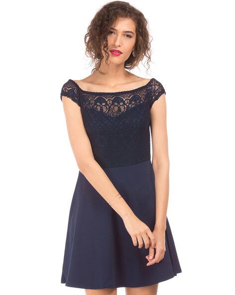 Buy Blue Dresses for Women by Elle Studio Online | Ajio.com