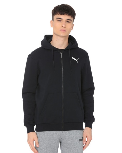 Puma men's front-zip 2025 jacket with sherpa-lined hood