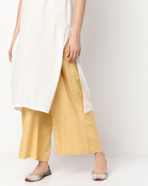 Cropped Palazzo with Semi-Elasticated Waist Price in India