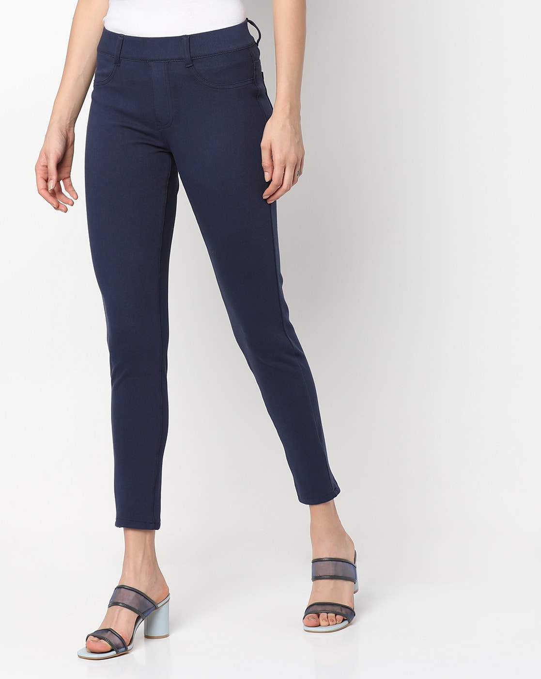 Womens Contemporary Slim Leg Trouser Blue  Simon Jersey
