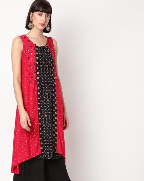 Buy High-Low Floral Print Straight Kurta Online at Best Prices in India -  JioMart.