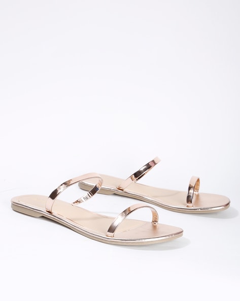 Buy Gold Flat Sandals for Women by AJIO Online | Ajio.com