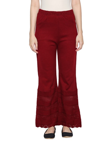 Buy Maroon Trousers & Pants for Women by Rangmanch by Pantaloons Online
