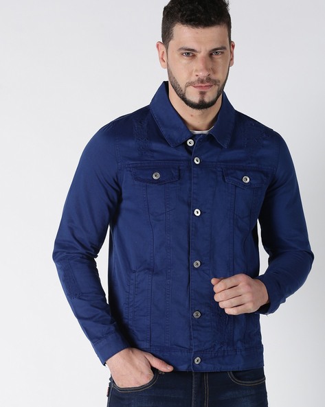 Blue saint slim fit denim jacket best sale