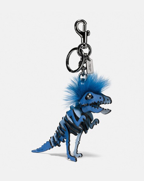 COACH Dinosaur Keyring in Blue