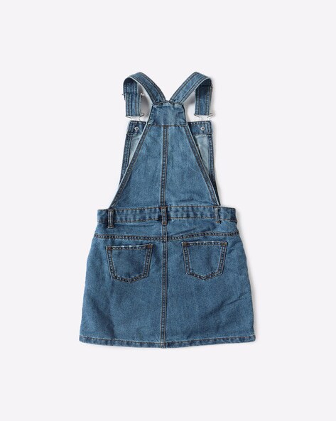 Buy Blue Dungarees Playsuits for Girls by RIO GIRLS Online Ajio