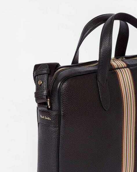 Paul Smith Textured-leather Belt Bag In Black