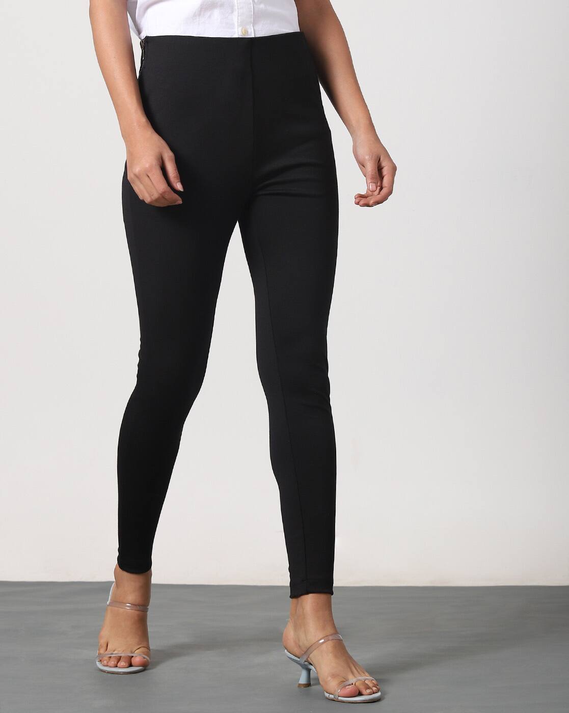 Buy Black Leggings for Women by Outryt 