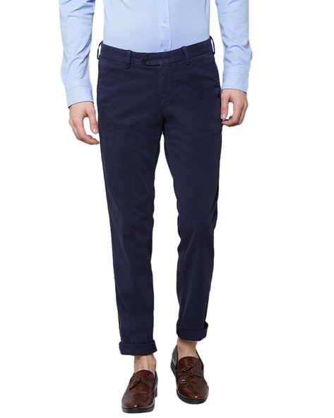 mens navy blue slim fit chinos