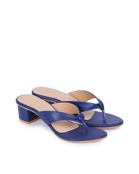 navy chunky sandals