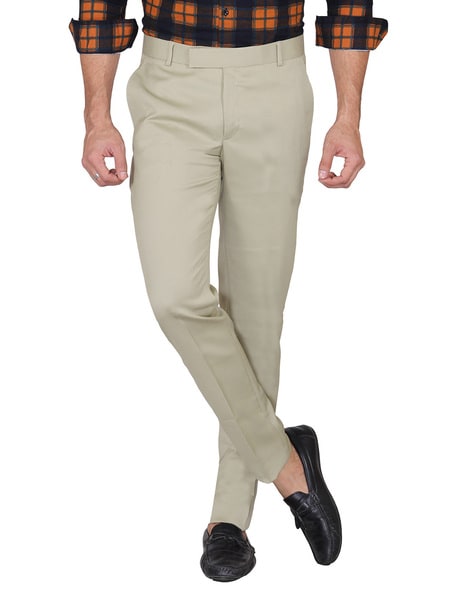 beige slim pants