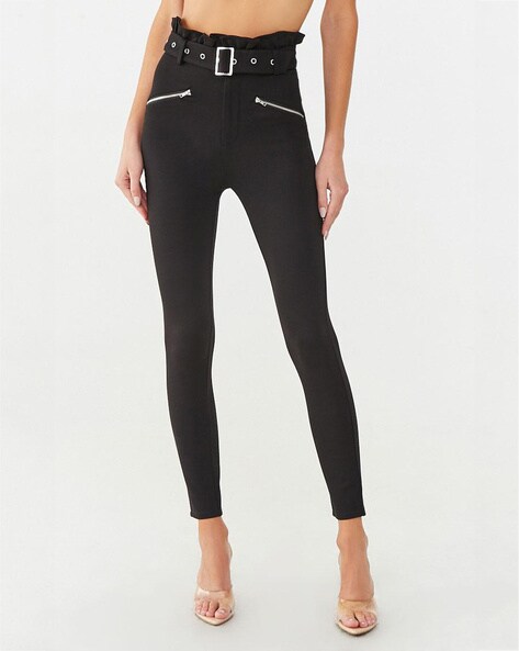 Buy Forever 21 women regular fit high waist palazzo pants black white  Online | Brands For Less