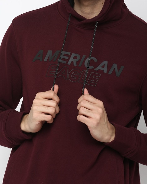 burgundy american eagle hoodie