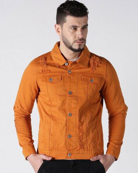 blue saint overdyed denim jacket